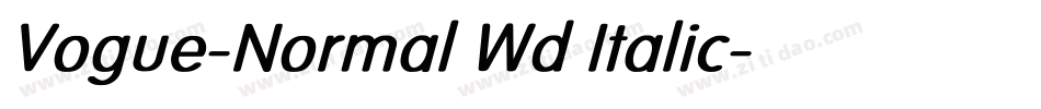 Vogue-Normal Wd Italic字体转换